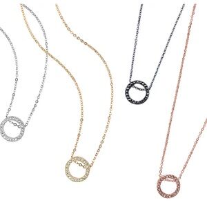 Park Lane Roo Necklace in Hematite and Rose Gold
